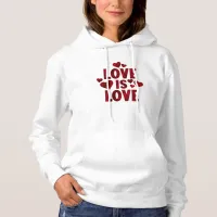 Love is Love Red Hearts Hoodie