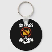 No Kings In America No Crown Minimal Clean Keychain