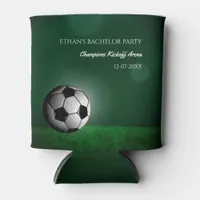 Green Soccer Birthday / Bachelor Party Can Cooler