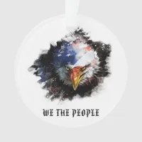 *~* AP16 WE THE PEOPLE USA Flag Patriotic EAGLE  Ornament