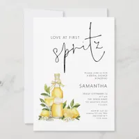Love at First Spritz Limoncello Bridal Shower Invitation
