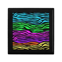 abstract Colorful Zebra Stripes Gift Box