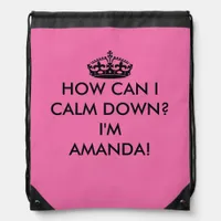 Baby Girl Keep Calm Drawstring Bag