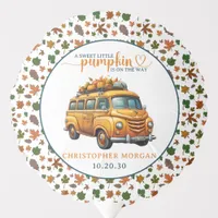 Rustic Orange Truck Little Pumpkin Baby Shower Balloon