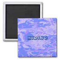 Funny Camouflage Pastel Blue Abstract Pattern Magnet