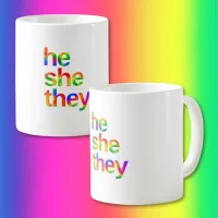 he she they pronouns T-Shirt Coffee Mug