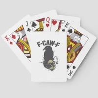 Funny F-Caw-F Crow Vintage Humor Essential Creativ Poker Cards