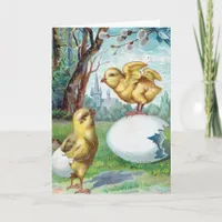 1908 Vintage Easter Chicks Holiday Card