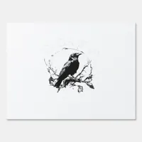 Crow, F-Caw-F Funny Bird Funny Trendy Sign