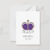 Royal Crown Queen Elizabeth II   Note Card