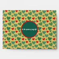 Red & Green Hearts Envelope