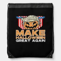 Trumpkin Halloween Vintage Political Funny Drawstring Bag