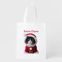 Christmas Santa Claws Grocery Bag