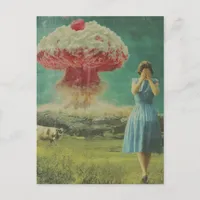 Surreal Yummy Cherry Desert in the Dairy Pasture  Postcard