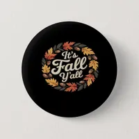 It’s Fall Y’all Halloween Bats Pumpkin Trendy Button