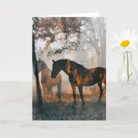 Double Exposure Horses All Occasions  Card