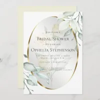 BRIDAL SHOWER | Watercolor Pale Yellow Rose Invitation