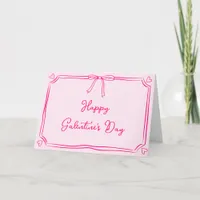 Happy Galentine's Day Girly Pink Gal Pal Friend Card