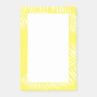 Tropical Palm Leaf Yellow White Post-it Notes