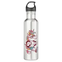 Unicorn Goes To School Stainless Steel Water Bottle