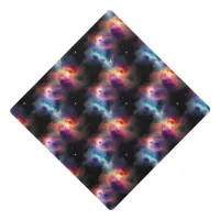 Stellar Symphony Galactic Nebulas Pattern Graduation Cap Topper