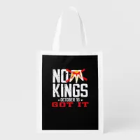 No Kings It Classic Minimal Design Grocery Bag