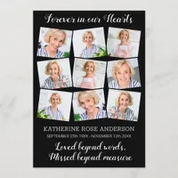 Modern Memorial Order Of Service 9 Photo Funeral Program