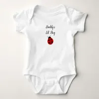 Daddy's Lil Bug Ladybug Baby Girl Baby Bodysuit