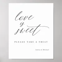 Elegant Calligraphy Wedding Love is Sweet Sign