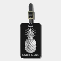 Silver Pineapple Space Food Tropical Fruit Custom Luggage Tag