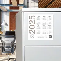 2025 Calendar Logo QR Code Neutral Taupe Business