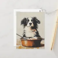 A Very Good Dog Leaves The Food Alone Postcard