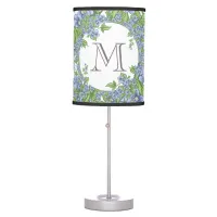 Floral Wreath Monogram Table Lamp