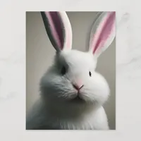 Cute White Rabbit Postcard