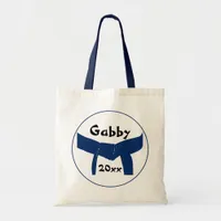 Martial Arts Dark Blue Belt Tote Bag