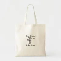 Eat Drink And Be Scary Halloween Aesthetic Style Tote Bag