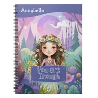 Boho Girl Blue "You are Enough" Notebook