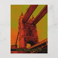 Psychedelic London Bridge Postcard