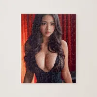 Black Lace Lingerie Jigsaw Puzzle