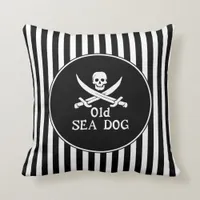 Old Sea Dog Throw Pillow