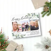 Budget Eucalyptus Photo Happy Holidays Card