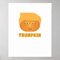 Trumpkin Pumpkin Funny Halloween Design Classic Poster