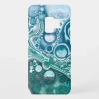 Turquoise and Blue Ocean Waves and Bubbles  Case-Mate Samsung Galaxy S9 Case