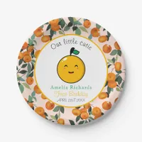  Little Cutie Orange Citrus 1st Birthday  Paper Plates