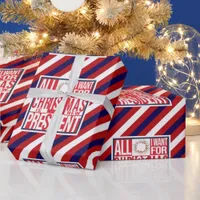 All I Want for Christmas New President Patriotic Wrapping Paper