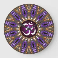 White OM Energy Bohemian Sunshine Large Clock