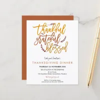 Budget Thankful Grateful Blessed Thanksgiving