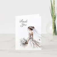 Elegant and Gracious Bridal Shower Thank You Card