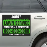 18" X 24" Dark Professional Lawn Service  Car Magnet