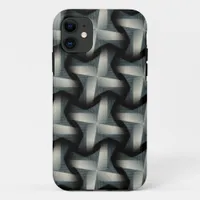 Steel Fan Breeze Abstract Weave Pattern iPhone 11 Case